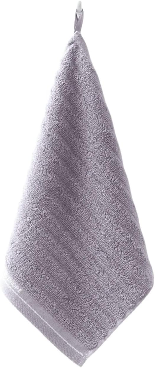 3-Pack Cotton Towels with Hanging Loop, Rapidly Absorbing & Soft for Face and Hands(Purple)