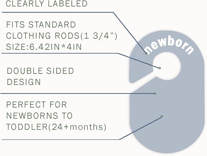 8 Pack Baby Closet Dividers – Pure Green Nursery Organizer for Baby Clothes 0-24 Months, Closet Size Markers, Baby Clothing Organizer for Nursery (Blue)