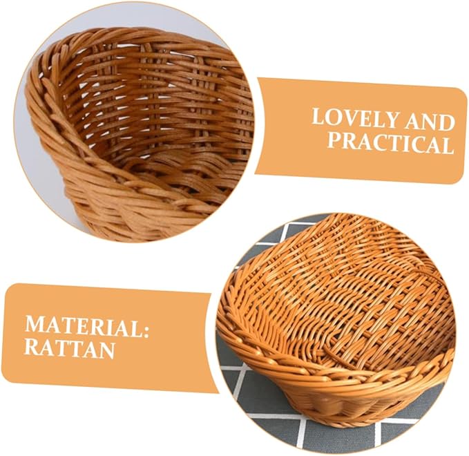 Alipis 1pc Mini Handmade Decorative Weaving Basket for Easter Activities Creative Desktop Props for Home and School Handless Rectangle Design