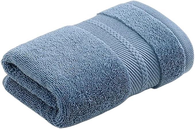 3-Pack Cotton Towels, Soft Bath and Face Towel Set, Absorbent for Home(Blue)