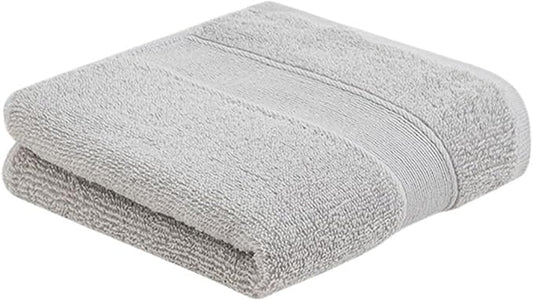 3-Pack Soft Cotton Bath Towels, Absorbent Face Towels and Washcloths(Grey)
