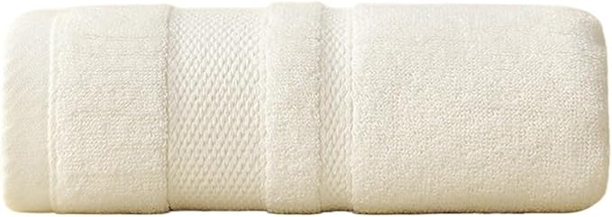 3-Piece Pure Cotton Towel Set, Thick and Soft, Absorbent for Bath and Face, Minimal Shedding, (White)
