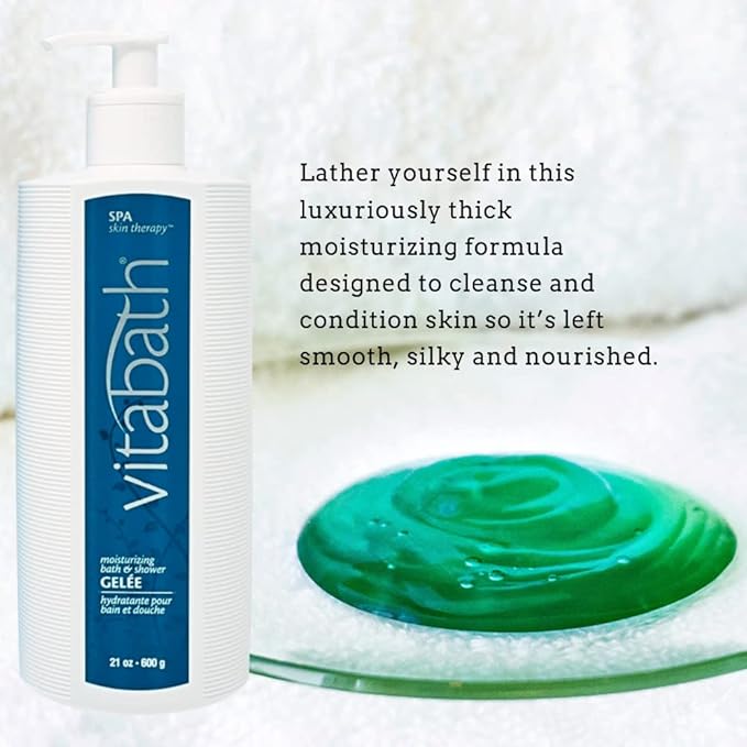 Vitabath ORIGINAL spring green 10.5 oz Moisturizing Bath & Shower Gelée (Sandalwood, 10.5 oz)