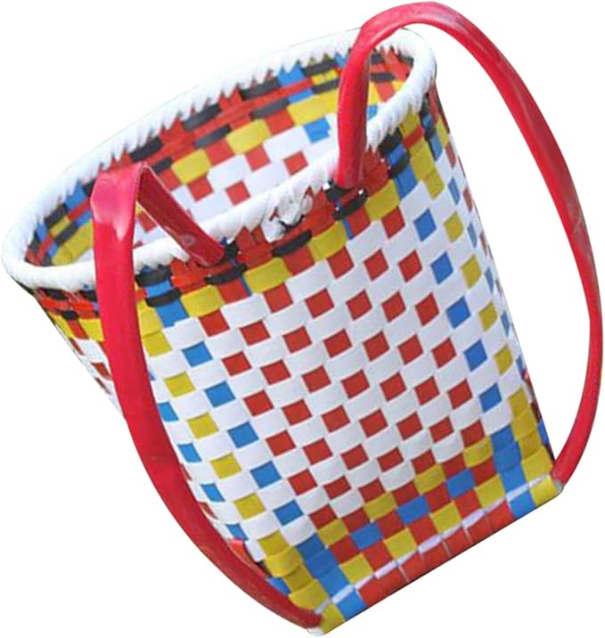Handwoven Ethnic Style Basket Toy for Boys and Girls Random Dance Prop and Storage for Boy Girl Playroom and Nursery
