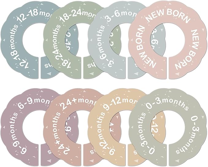 Baby Clothes Dividers for Closet,Clothes Organizer for Boy & Girl Nursery,from Newborn to 24 Months.