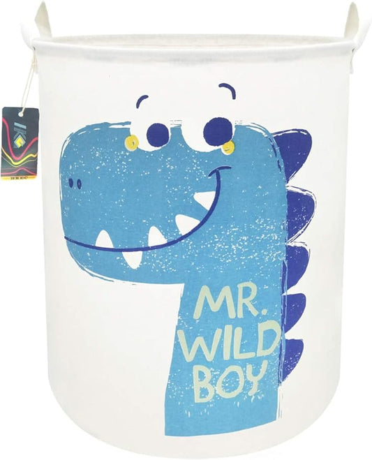 19.7" Dinosaur Laundry Basket,Kids Toys Storage Bin for Bedroom,Waterproof Baby Clothes Hamper with Handles,Collapsible Nursery Hamper,Gift Baskets(Dinosaur)