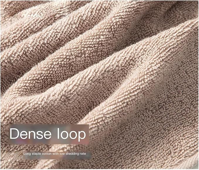 3 Pack Cotton Towels 30x60cm, Soft Thick Bath & Hand Towels, Gentle for Everyday Use(Beige)
