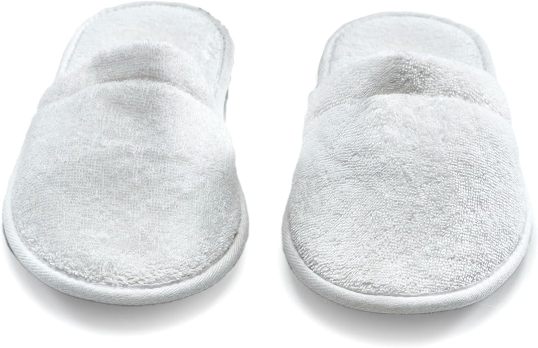 ESKYMODE Womens Cotton Bath Slippers, Terry Cloth Spa Slippers for Women