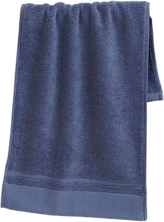 3 Pack Cotton Bath Towels, Soft and Absorbent, Long Staple Cotton Face Hand Towels(Dark Blue)