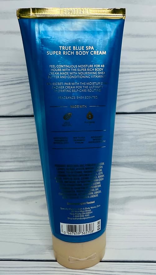 Bath & Body Works True Blue Spa Super Rich Body Cream 8 Ounces Pack of 2