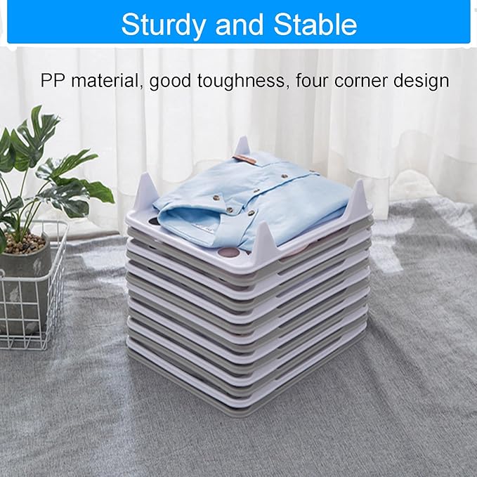 10 PCS T Shirt Organizer for Clothes Storage, Stackable Closet Organizer with Easy Access, Shirt Folder Board, Sturdy and Durable, Clothes Folder