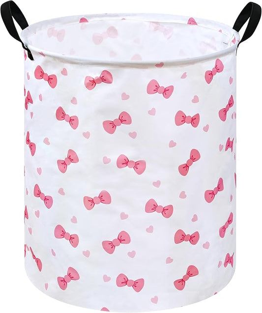 19.7" Round Kids Laundry Basket Gift Basket Storage Laundry Hamper Laundry Basket Baby Toys Nursery Bin with Handles,Storage Basket for Kids Room Bedroom Decor