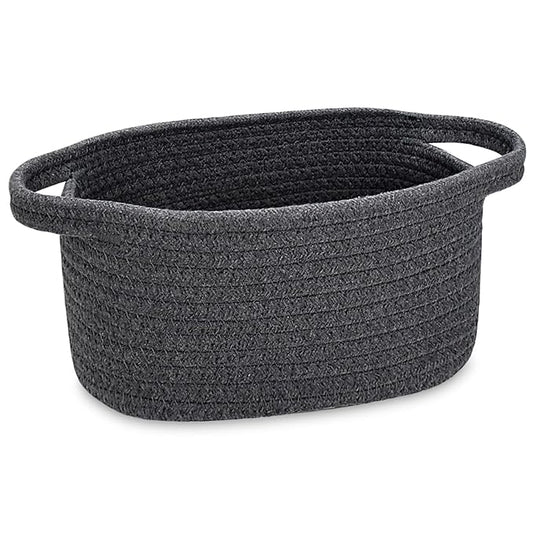 ABenkle Small Storage Basket - Mini Cotton Rope Woven Shelf Basket, Cute Tiny Boho Decorative Toy Storage Bin Gift