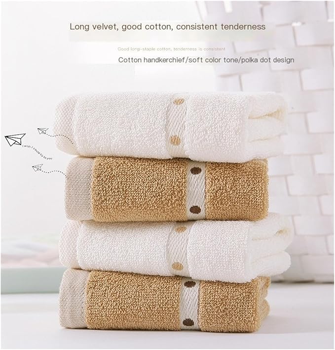 3 Pack Cotton Square Towels, Soft Absorbent Wash Cloths, 35 by 34 cm, Solid Bath Towels(Dark Brown)
