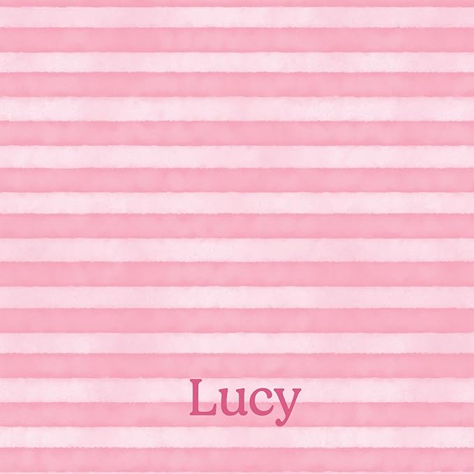 Let's Make Memories Personalized Easter Basket for Kids- For Boys - For Girls - Create Your Own - Fillable - Wicker - Easter Basket Stuffers - Small - Pink Watercolor Stripes