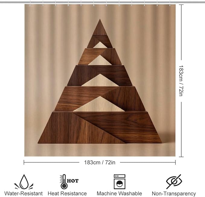 4 Piece Bathroom Rug Set with Shower Curtain, Non-Slip Bath Mat Toilet Cover Set, Overlappings Bathroom Rug Sets