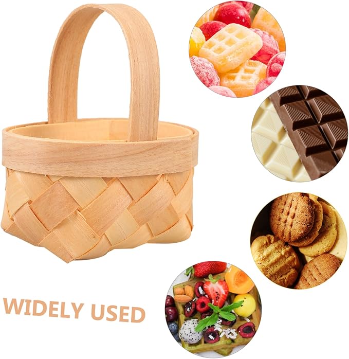Happyyami 20pcs Mini Woven Candy Baskets for Boys and Girls Natural Treat Holders for Party Favors Easter Birthdays and Home Storage Adorable Packaging
