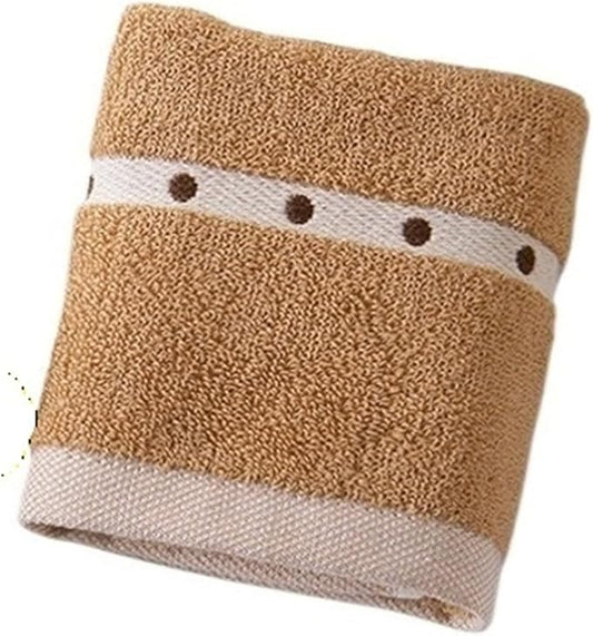 3 Pack Cotton Square Towels, Soft Absorbent Wash Cloths, 35 by 34 cm, Solid Bath Towels(Dark Brown)