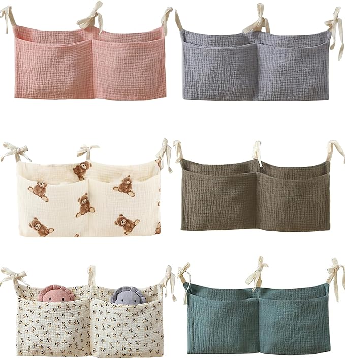 Baby Bedside Hanging Bags Storage Organizer Milk Bottle Toy Crib Baby Nappy-Bag Bed-Bunk Organizing Bag