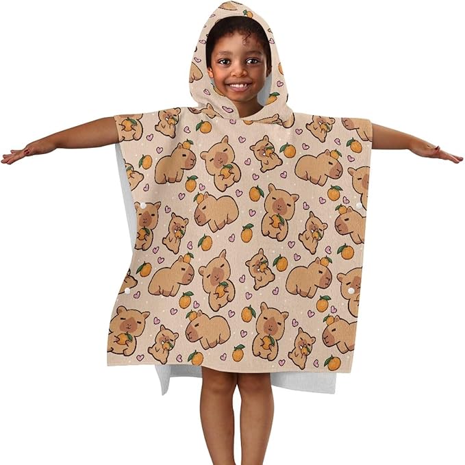 Soft Bath Towel for Babies Toddler Infant Cute Kapybara Large and Absorbent Toddler Towels for Boy Girl Bathroom Beach Swim Supplies