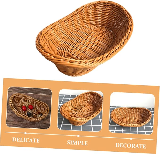 1pc Mini Decorative Basket Handmade Woven Easter Activity Prop for Home and School Desktop Decoration for Crafts and Nursery Use