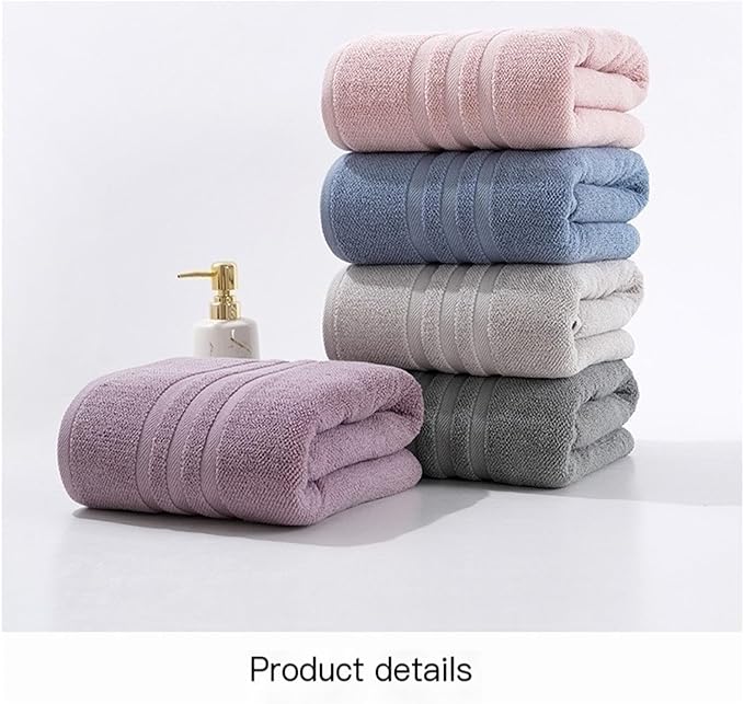 3 Pack Cotton Towels, Thick 40s Yarn Face Bath Towels, Absorbent & Soft for Home(Grey)