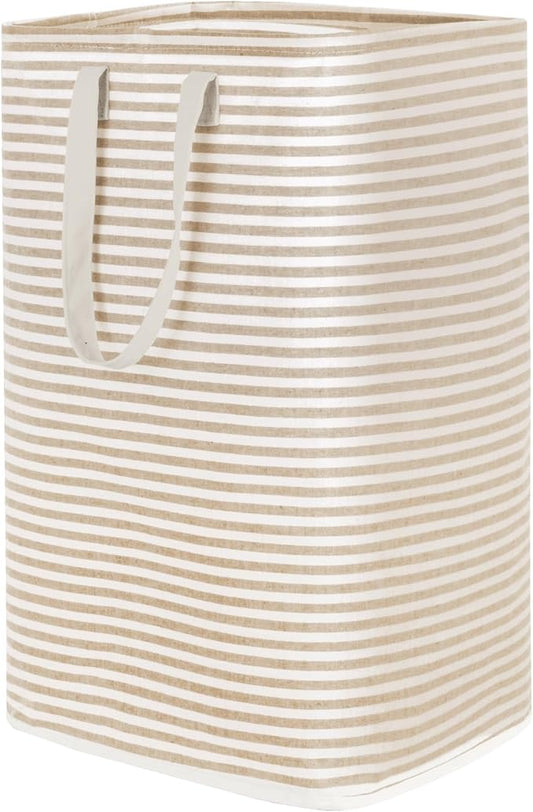 Lifewit 1 Pack Laundry Hamper Large Collapsible Laundry Baskets, Freestanding Waterproof Clothes Hamper with Easy Carry Handles in Laundry Room Bedroom Bathroom College Dorm, Beige, 80L