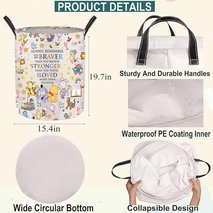 JNIAP Bear Laundry Basket Bear Laundry Hampers Bear Storage Basket Bear Storage Organizer (always bear LB)