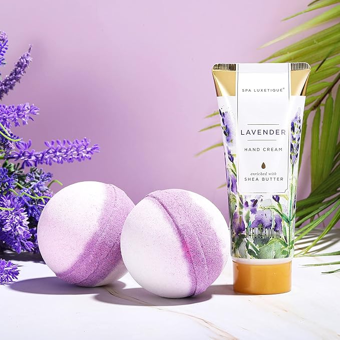 Spa Luxetique Lavender Gift Baskets for Women Spa Kit for Women 12 Pcs Birthday Gifts Set Home Skin Care Sets for Her Anniversary Valentine Day Gifts for Women Wife Girlfriend Grandma Sister