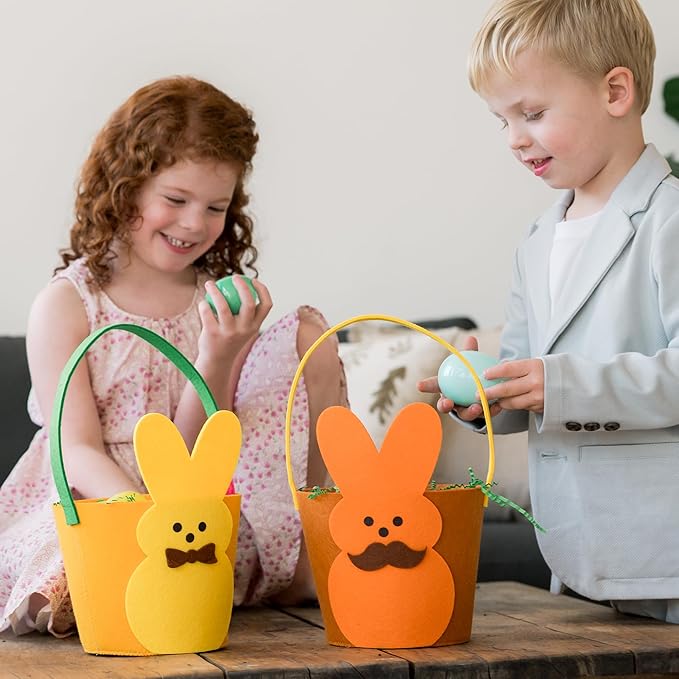 Animal Adventure | Peeps | 7” Collectible Yellow Bunny Felt Basket