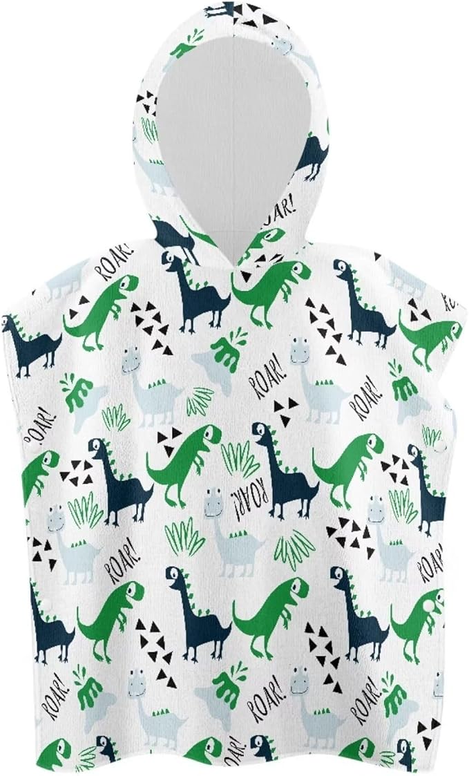 Hooded Bath Towel Poncho for Babies Dinosaur Roar Bath Towel for Babies Toddler Infant Bathroom Beach Swim Supplies Perfect Baby Bath Shower Decoration