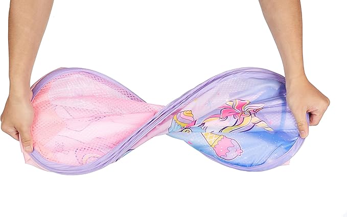 Idea Nuova JoJo Siwa Bow Unicorn Believe in Your Dreams Pop Up Hamper with Durable Carry Handles, 21'' H x 13.5'' W X 13.5'' L