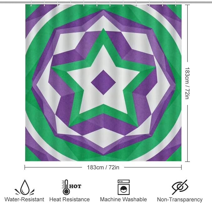 4 Piece Bathroom Rug Set with Shower Curtain, Non-Slip Bath Mat Toilet Cover Set, Curve Bathroom Rug Sets