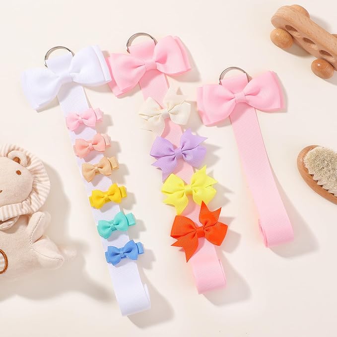 YLEN YHXX 6 PCS Bow Holder for Girls Hair Accessories Organizer Storage Wall Hanging Home Decor for Baby Room
