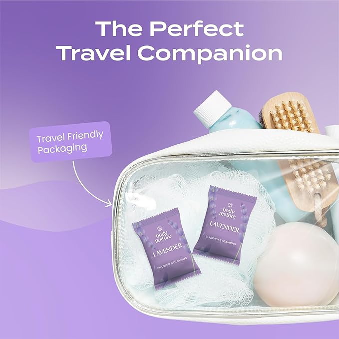 Body Restore Bath Bombs Aromatherapy 15 Pack - Birthday Gifts for Women, Men, Travel Essentials, Stress Relief, Relaxation, Self Care - Lavender