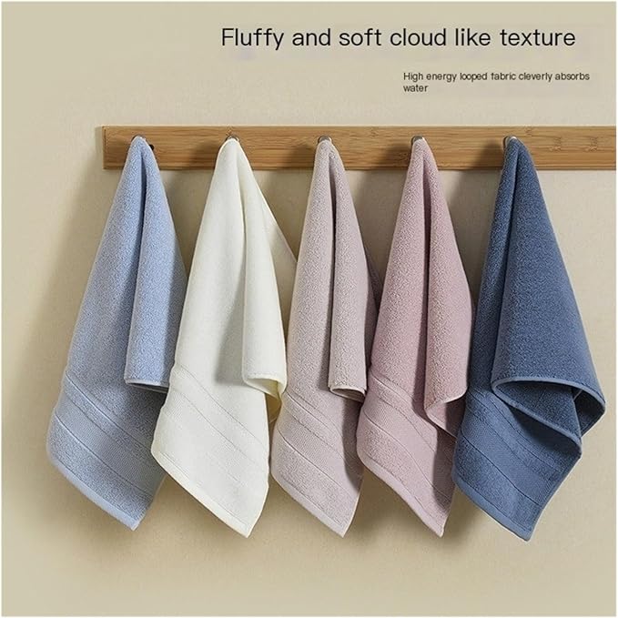 3-Piece Pure Cotton Towel Set, Thick and Soft, Absorbent for Bath and Face, Minimal Shedding, (Grey)