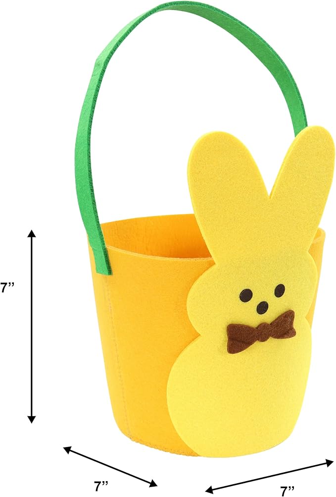 Animal Adventure | Peeps | 7” Collectible Yellow Bunny Felt Basket