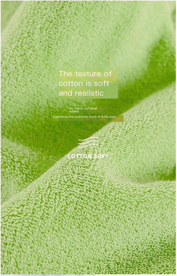 3-Pack Solid Color Cotton Towels, Soft Absorbent Bath Towels for Home(Blue)