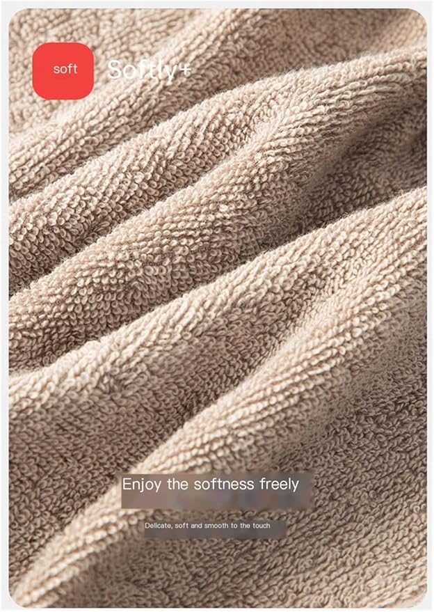 3 Pack Cotton Towels 30x60cm, Soft Thick Bath & Hand Towels, Gentle for Everyday Use(Beige)