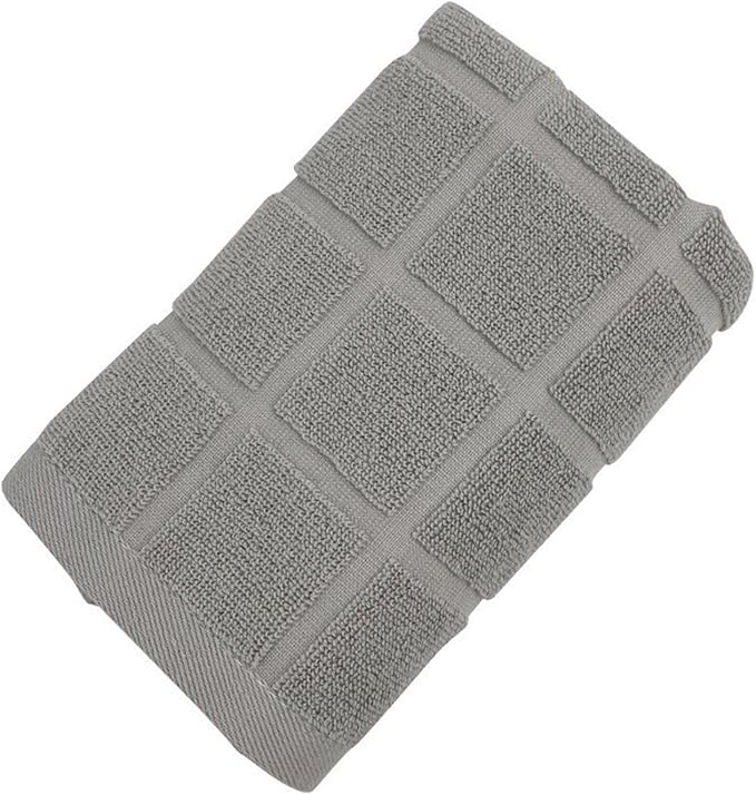 3 Pack Cotton Towels 34x74cm, Thick Soft Bath and Face Towel Set for Home Use(Grey)