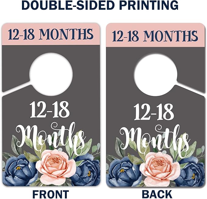 Baby Closet Size Dividers, Clothing Age Organizers for Nursery Organization, Newborn Essentials