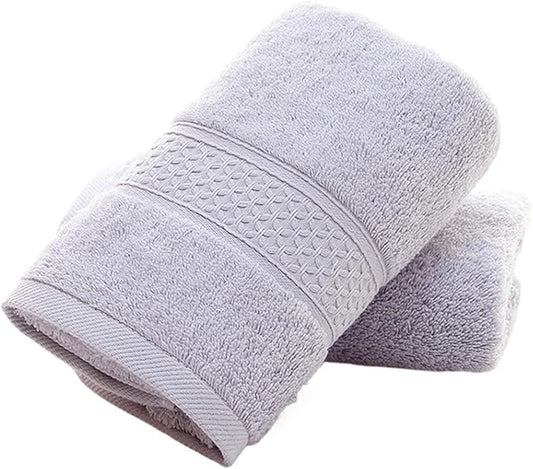 3 Pack Cotton Towels, Soft & Absorbent Bath and Face Towels, Long Staple Cotton(Gray)