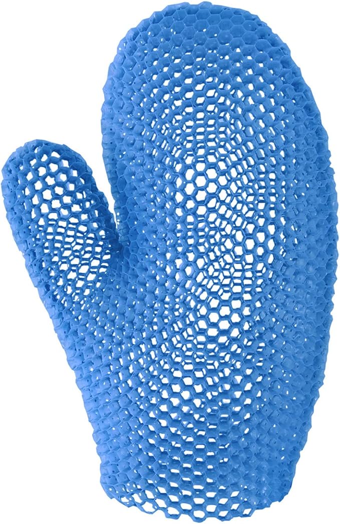 Supracor Spa Bath Mitt Body Exfoliator Face Scrub Sponge, Blue