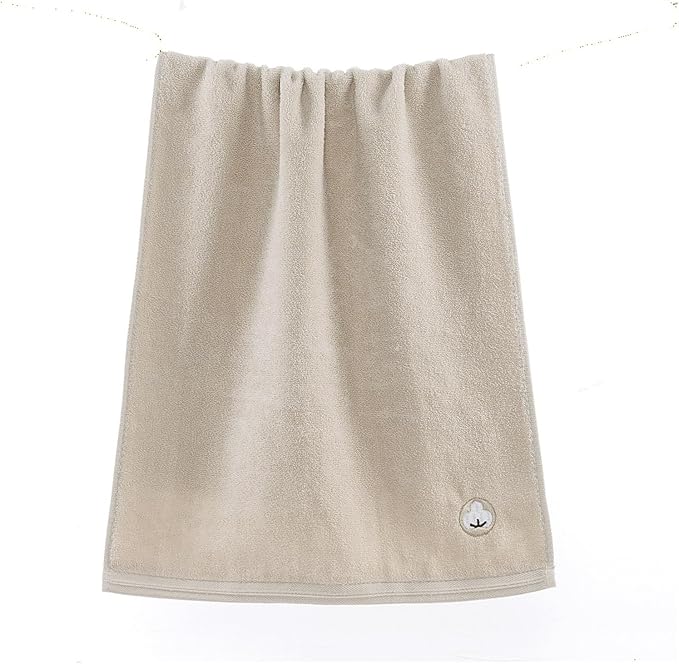 32-Ply Cotton Towels 3 Pack, Dense Loop Thick Absorbent Towels, Soft for Face & Bath(Coffee)