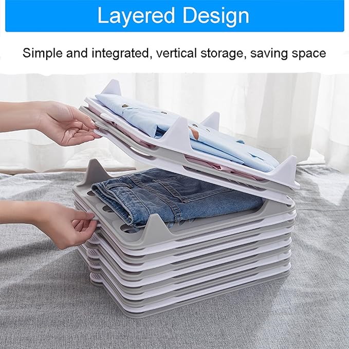 10 PCS T Shirt Organizer for Clothes Storage, Stackable Closet Organizer with Easy Access, Shirt Folder Board, Sturdy and Durable, Clothes Folder