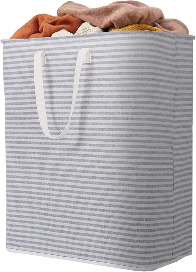 Lifewit Laundry Hamper Large Collapsible Laundry Basket, Freestanding Waterproof Clothes Hamper Storage with Easy Carry Handles for Clothes in Bedroom Bathroom College Dorm for Adults, Grey, 125L