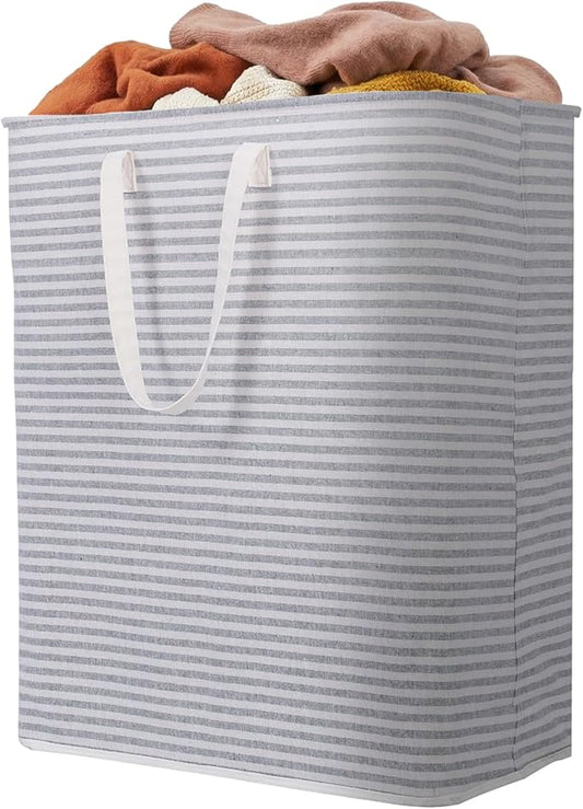 Lifewit Laundry Hamper Large Collapsible Laundry Basket, Freestanding Waterproof Clothes Hamper Storage with Easy Carry Handles for Clothes in Bedroom Bathroom College Dorm for Adults, Grey, 125L