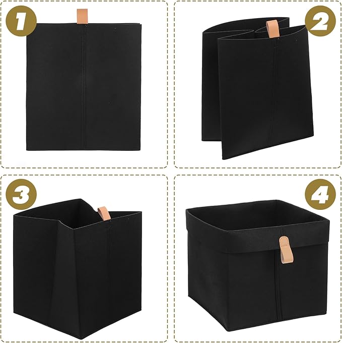 MAQUITA 6 Pcs Storage Cubes Fabric Cube Storage Bin, 9 x 9 x 10 inch Cloth Cube Storages Bins, 12 L Foldable Fabric Storages Baskets Cubby Organizer for Organizing Clothes