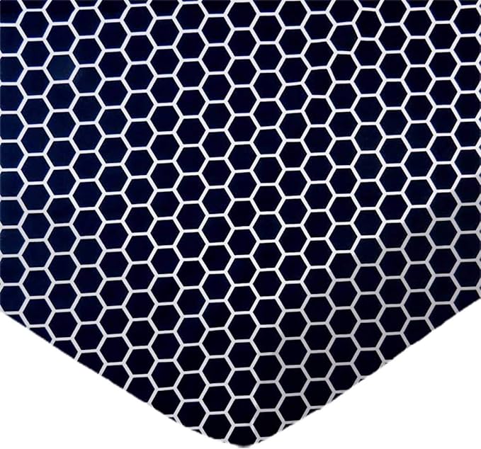 SheetWorld Baby Fitted Changing Pad Cover Sheet 16 x 33 inches, 100% Cotton Woven Sheet, Unisex Boy Girl, Navy Honeycomb, Made in USA