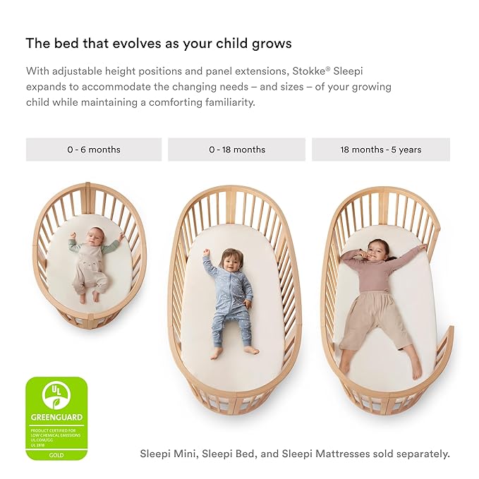 Stokke Sleepi Mesh Liner V3, White - Breathable 3D Mesh for Safe Sleep - Designed for The Oval Sleepi Bed - Machine Washable